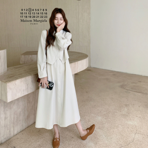 183-6802P145K218假两件衬衫连衣裙，女装风衣，浙宝183