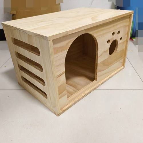 实木猫狗窝宠物木制猫咪产房