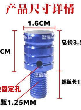 适用适用于极核AEZ 新款摩托车手把帽螺丝盖改装创意电瓶车后视镜