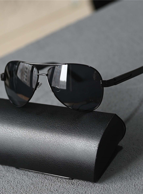 纪梵世品牌高档男士偏光太阳镜大脸墨镜男款经典潮男150mm总宽黑