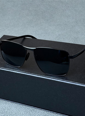 合金墨镜男士黑色偏光太阳镜高档品质偏光镜方形金框变色偏光镜