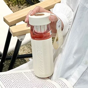 germ可口可乐茶水分离泡茶男女学生高颜值随行便携耐高温玻璃水杯