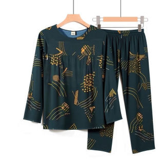 洋气中老年人套装女春秋长袖妈妈装时尚两件套休闲奶奶衣服老太太