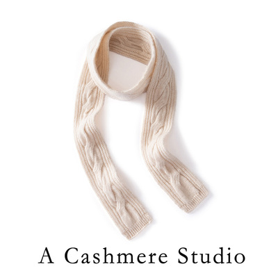 康赛妮山羊绒小围巾女男细条围脖