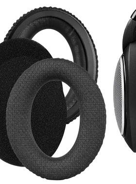 Geekria耳机海绵套适用森海塞尔 HD598头戴式耳机棉 网布 黑色款耳机套