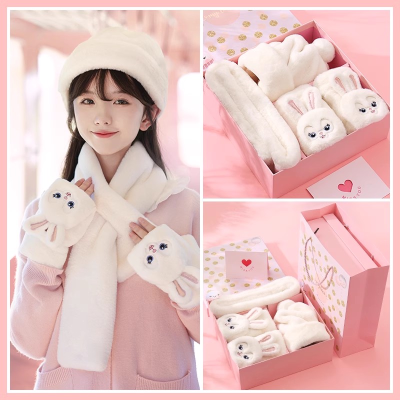 聚酯纤维半指手套送女朋友保暖