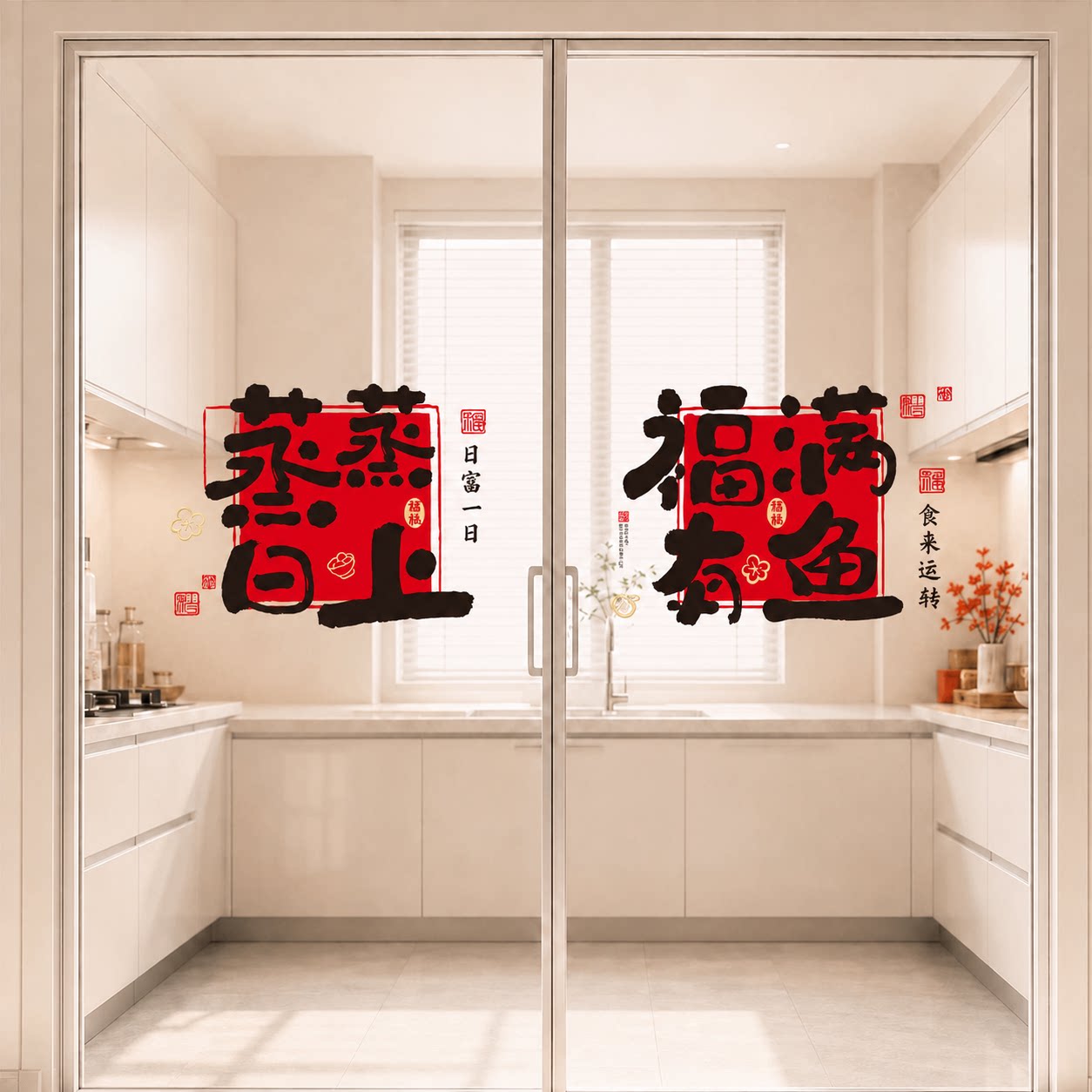 2026新款乔迁之喜窗花静电贴福字