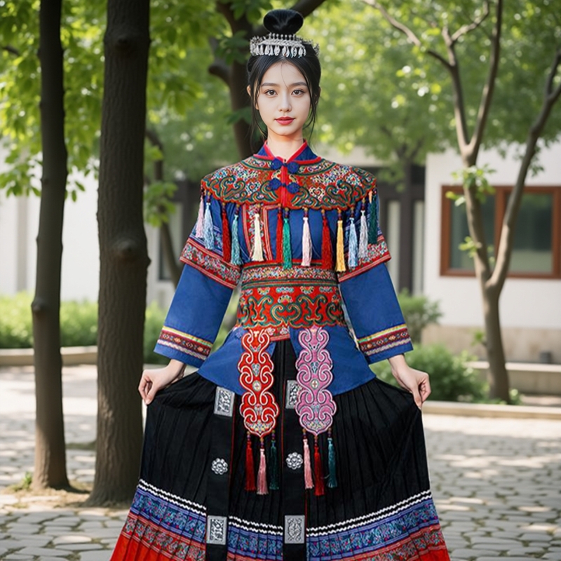 侗族服装女贵州少数民族刺绣