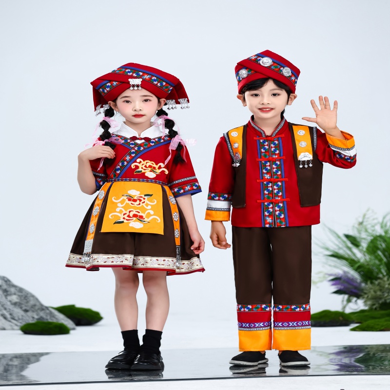 儿童壮族服装少数民族彝族苗族