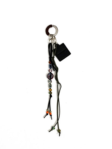 Amalga mation Keychain 刘宇宁同款设计手作串珠皮牌钥匙绳