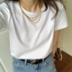 宽松短款 白色T恤女百搭时尚 设计感小众上衣 短袖 花总吖