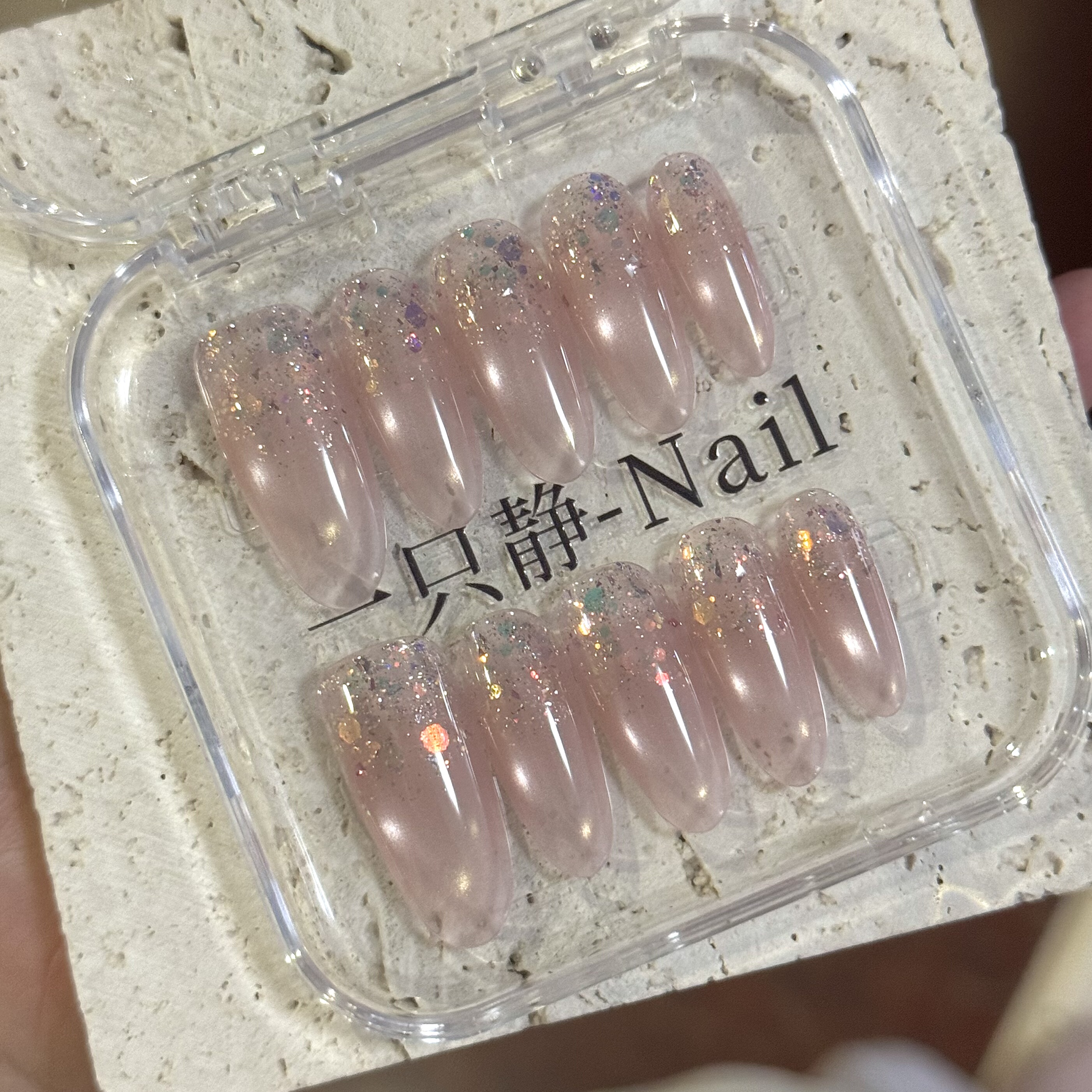 【桃花酿玉】纯手工穿戴甲ins风小众设计感美甲贴片成品,彩妆/香水/美妆工具,穿戴甲/甲片,淘宝优惠券,粉丝福利购,淘宝优惠卷