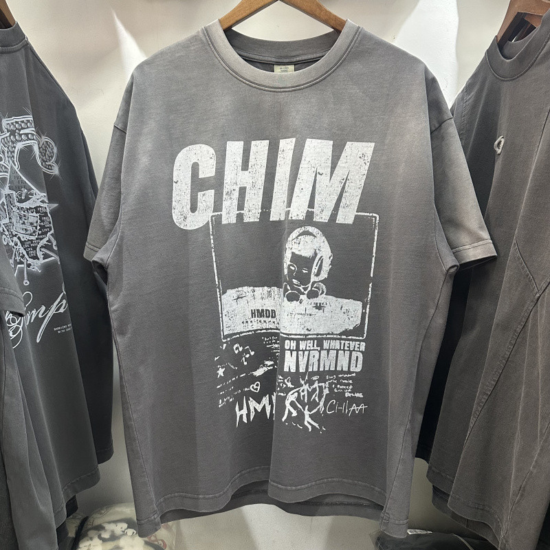 2026夏新款ERD风格美式复古vintage短袖重磅宽松圆领T恤男女潮牌,男装,T恤,淘宝优惠券,粉丝福利购,淘宝优惠卷