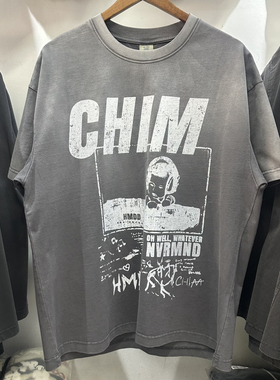 2026夏新款ERD风格美式复古vintage短袖重磅宽松圆领T恤男女潮牌