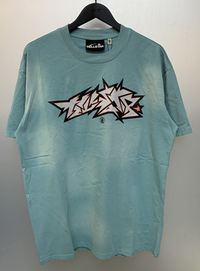 2024夏季美式潮牌HELLSTAR印花嘻哈短袖T恤男士宽松圆领半袖上衣