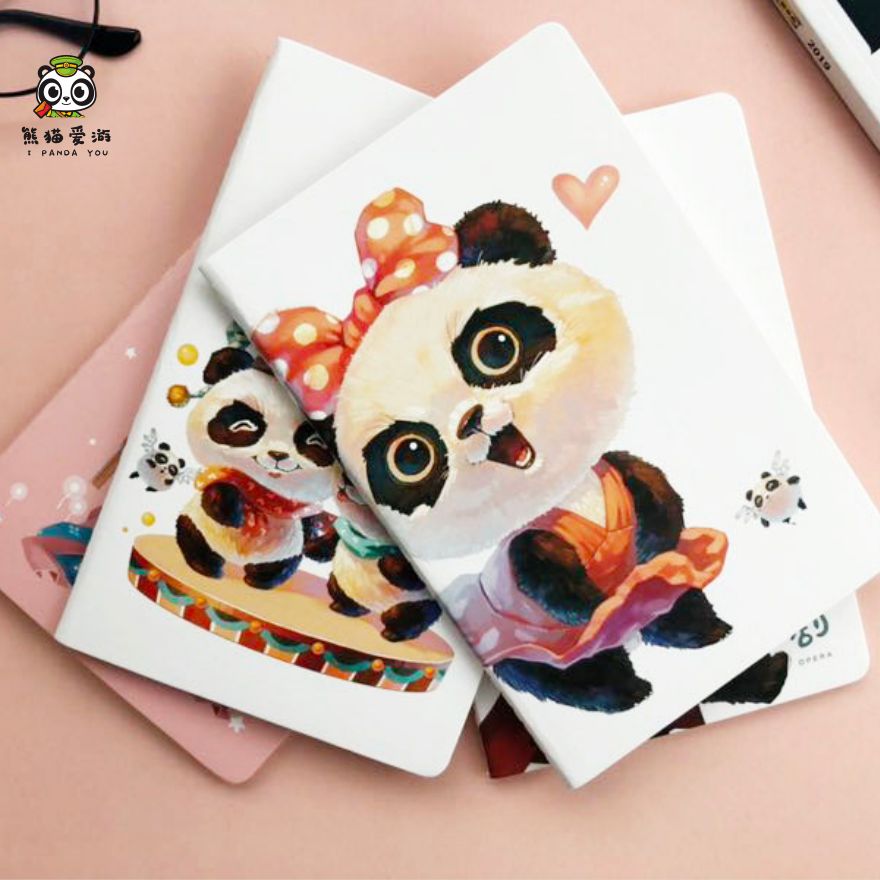 原创A5车线笔记本手绘插画风