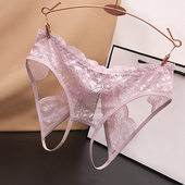 开洞性感网纱超火丁子内裤 丁字裤 女蕾丝女士 激情开裆裤 情侣短裤