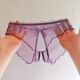 性感内裤 包臀 女免穿脱情调透视蕾丝开裆女士中腰镂空纯欲三角底裤