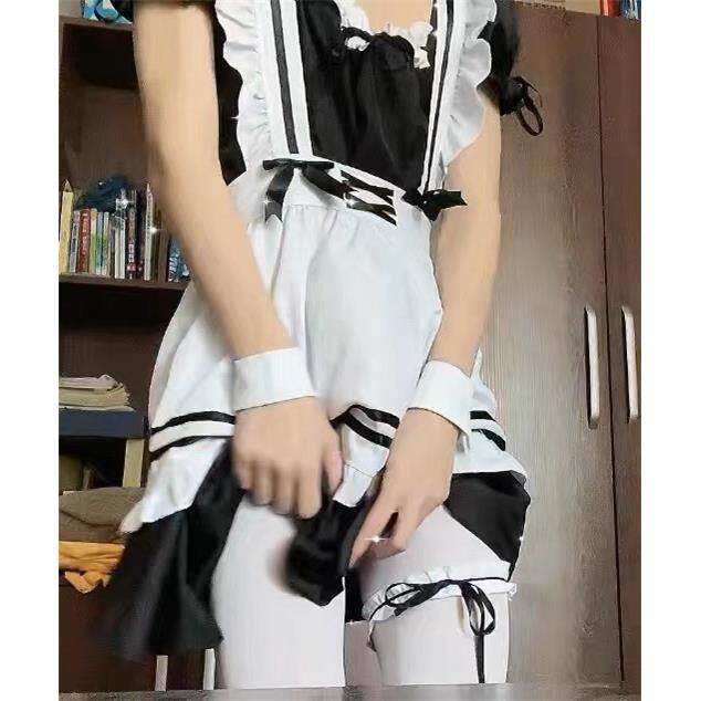 男仆装性感纯欲大码cos性感加大围裙猫耳变装伪娘女装大佬服女仆