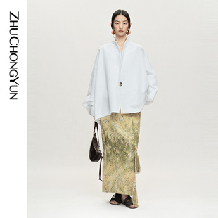 优雅流苏直筒半裙 ZHUCHONGYUN2026夏新款 柳浪光痕