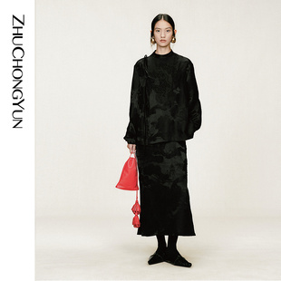 钉珠衬衫 ZHUCHONGYUN2026春新款 吊带连衣裙套装 6A级桑蚕丝