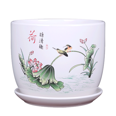 桌面花盆陶瓷清仓特价托盘家用