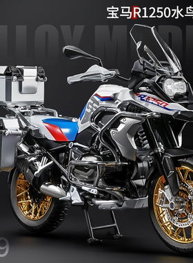 1:9BMW R1250GS水鸟ADV模型摩托车合金仿真机车手办男生收藏摆件