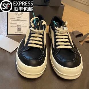 正品RO23侵权款小三角男士厚底真皮板鞋黑色皮面低帮小众百搭鞋子