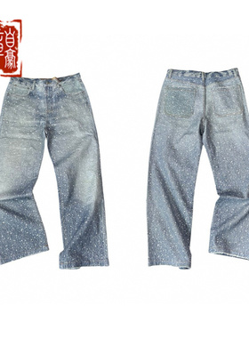 Borc 24SS 3D Printed Full Diamond Jeans 立体印花满钻牛仔裤