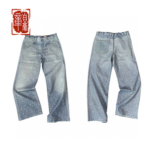 Borc 24SS 3D Printed Full Diamond Jeans 立体印花满钻牛仔裤