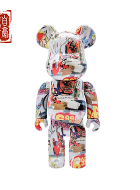 章自豪 Bearbrick 安迪沃霍尔巴斯奎特4代400%暴力熊潮玩手办摆件