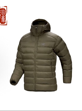 Arcteryx始祖鸟 THORIUM Hoody 750蓬鹅绒纯色徽标连帽拉链羽绒服