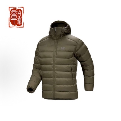 Arcteryx始祖鸟 THORIUM Hoody 750蓬鹅绒纯色徽标连帽拉链羽绒服