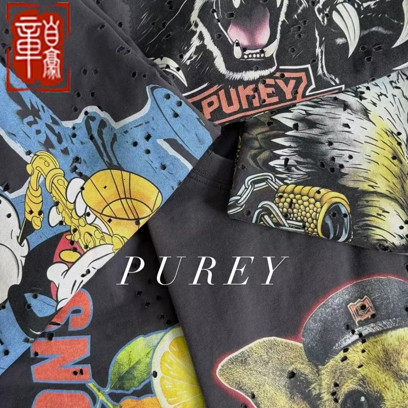 Purey·WRVintage破坏短袖T恤