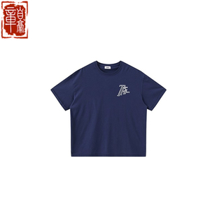 GLOBALVALLY TFD 藏蓝色火警做旧水洗短袖 SHORT SLEEVED SHIRTS