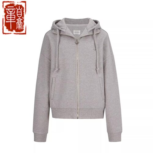 OrisonMorgana羊毛混纺拉链帽衫