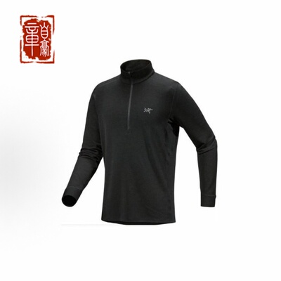 Arcteryx始祖鸟 RHO Merino美利奴羊毛 颈部半拉链半开襟卫衣