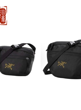 Arcteryx始祖鸟 25新款  Mantis 1 2 Logo 黑金腰包单肩斜挎包