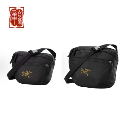 Arcteryx始祖鸟 25新款  Mantis 1 2 Logo 黑金腰包单肩斜挎包