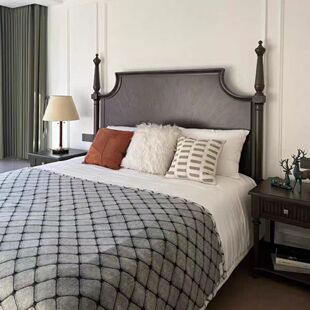 奇点家具美式雷格西经典实木床美式简约现代卧室实木双人床可定制