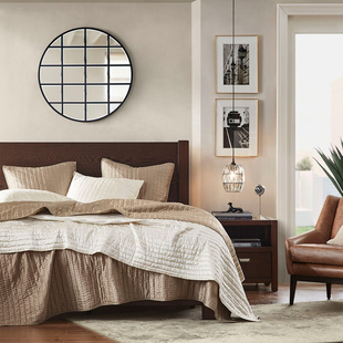 奇点家具HH美式实木双人床卧室家具现代简约主卧全尺寸双人床定制