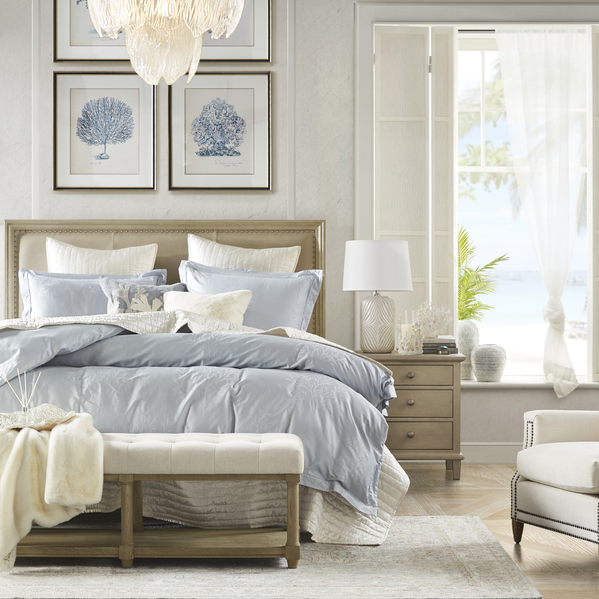 奇点家具HH美式实木双人床卧室家具现代简约主卧全真皮双人床定制