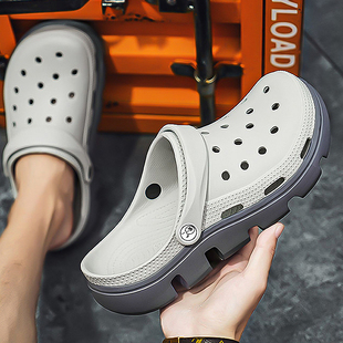 男士 45夏季 男鞋 48防滑 46防臭透气洞洞鞋 47包头拖鞋 沙滩凉鞋 特大码