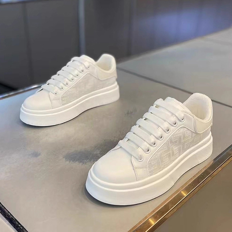 特大码男鞋45夏季透气镂空网面鞋46脚宽加肥小白鞋47运动休闲板鞋