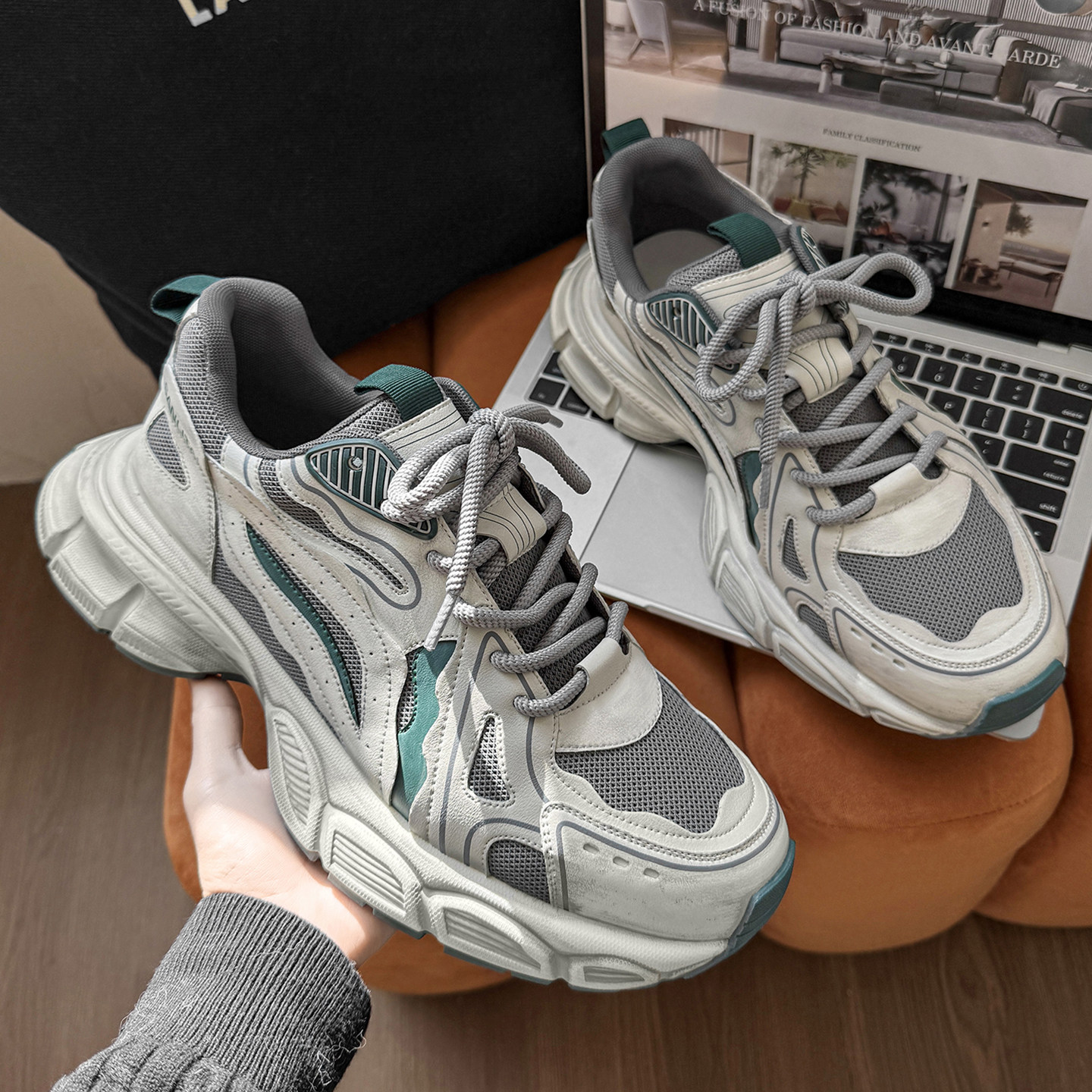 秋季新款特大码男鞋45加宽加肥休闲鞋46厚底老爹鞋47运动跑步鞋48,流行男鞋,时尚休闲鞋,淘宝优惠券,粉丝福利购,淘宝优惠卷