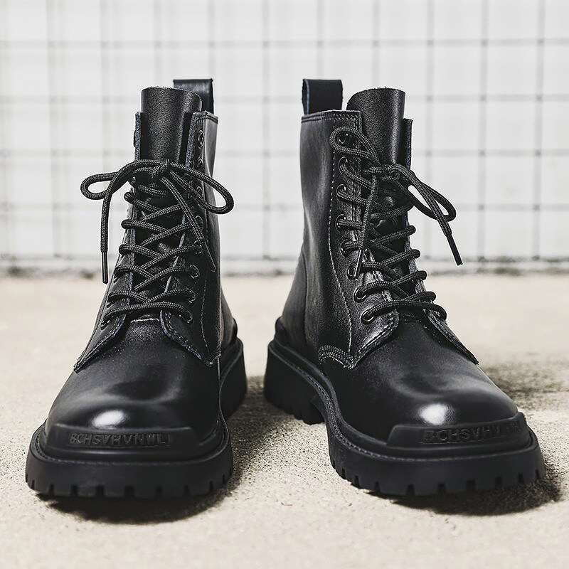 冬季大码马丁靴男45男士高帮靴子46英伦风男鞋47加绒棉靴48真皮鞋,流行男鞋,马丁靴,淘宝优惠券,粉丝福利购,淘宝优惠卷