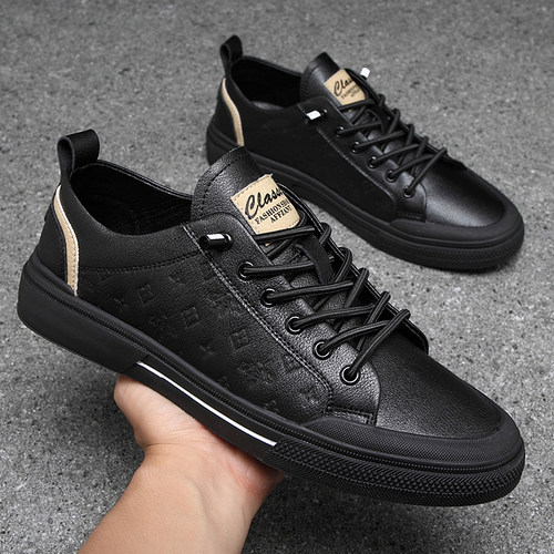 【特大码真皮男士休闲板鞋】