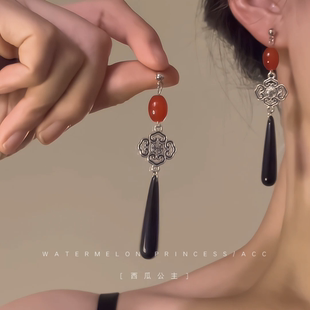 「红昭暗语」新中式国风耳环女古风高级感流苏旗袍汉服马面裙耳饰