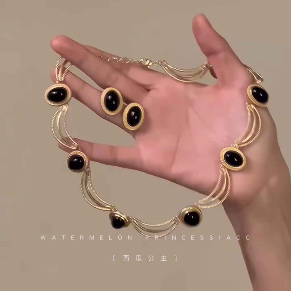 「法式宫廷」中古项链女宫廷风复古轻奢小众锁骨链高级感颈链饰品