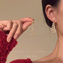 「五彩圣诞树」圣诞节耳环女高级感秋冬款 节日氛围感小众设计耳饰